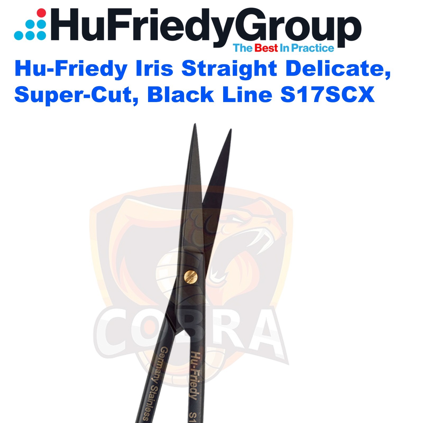 HuFriedy Iris, Straight/Delicate, Super-Cut, Black Line S17 – S17SC – S17SCX