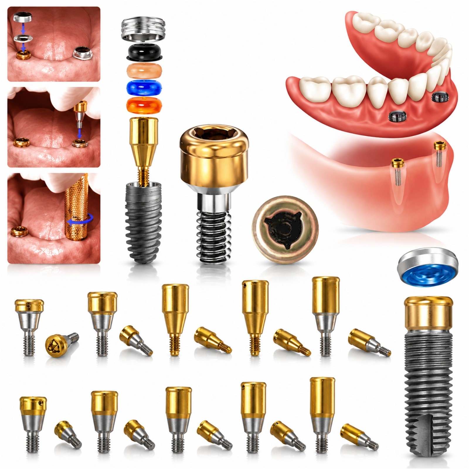 Dental Zest Locator Overdenture Attachment System Compatible Multiple Implant