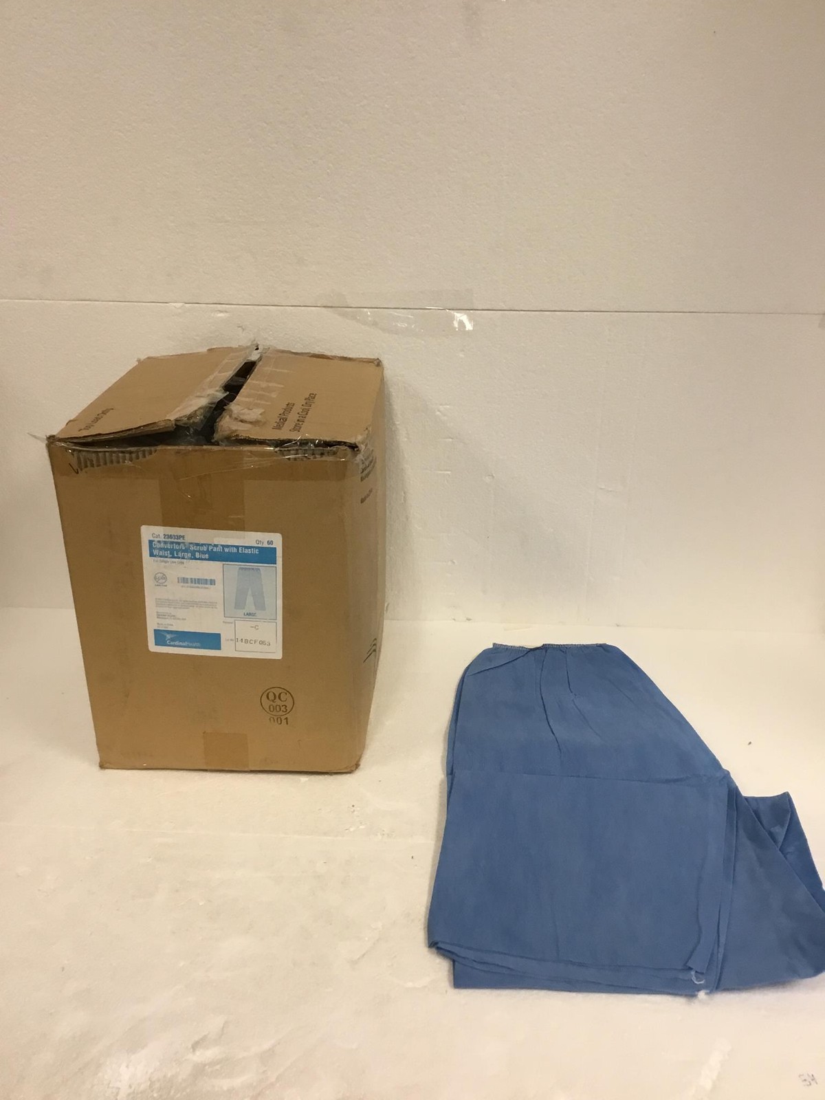 NEW Cardinal Health 23603PE Convertors Scrub Pant Large W/Elastic Waist, 45/Case