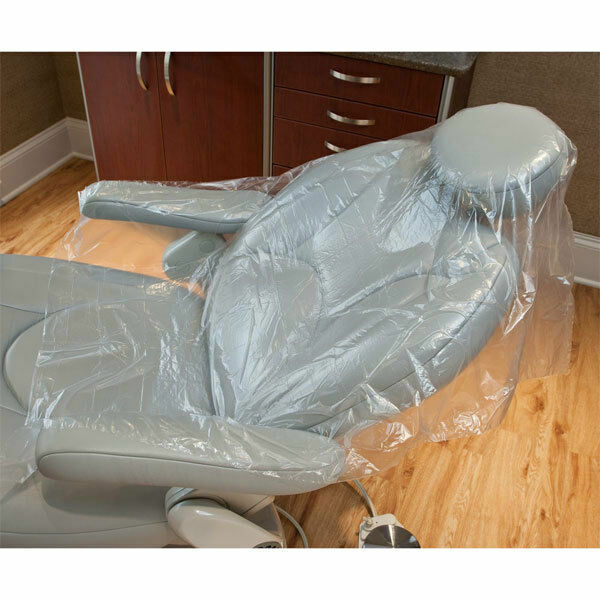 225 x 3 Pcs REDLAND Dental Half Chair Cover Sleeve 27.5″X24″ Clear Plastic
