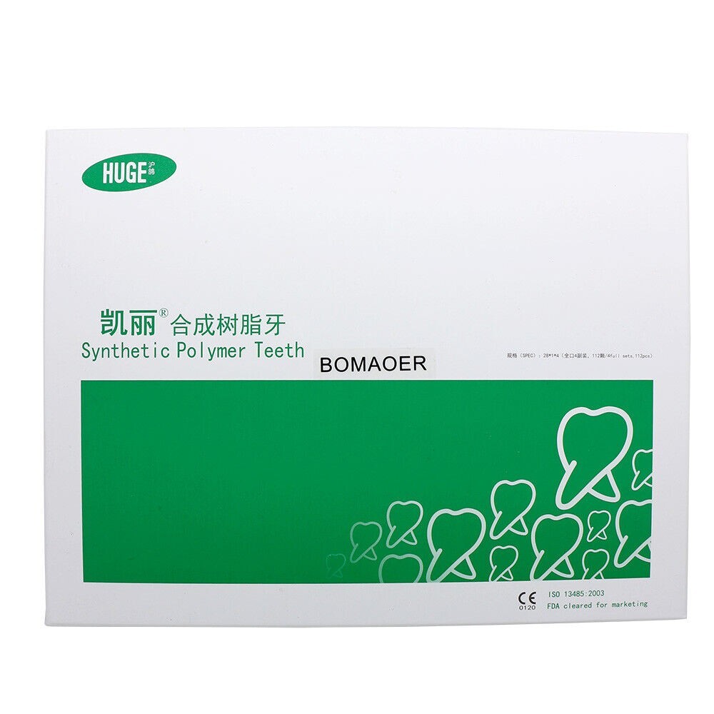 1 set 112Pcs/Pack HUGE KAILI A2 Dental Synthetic Polymer Resin Teeth T6 L6 32 A2