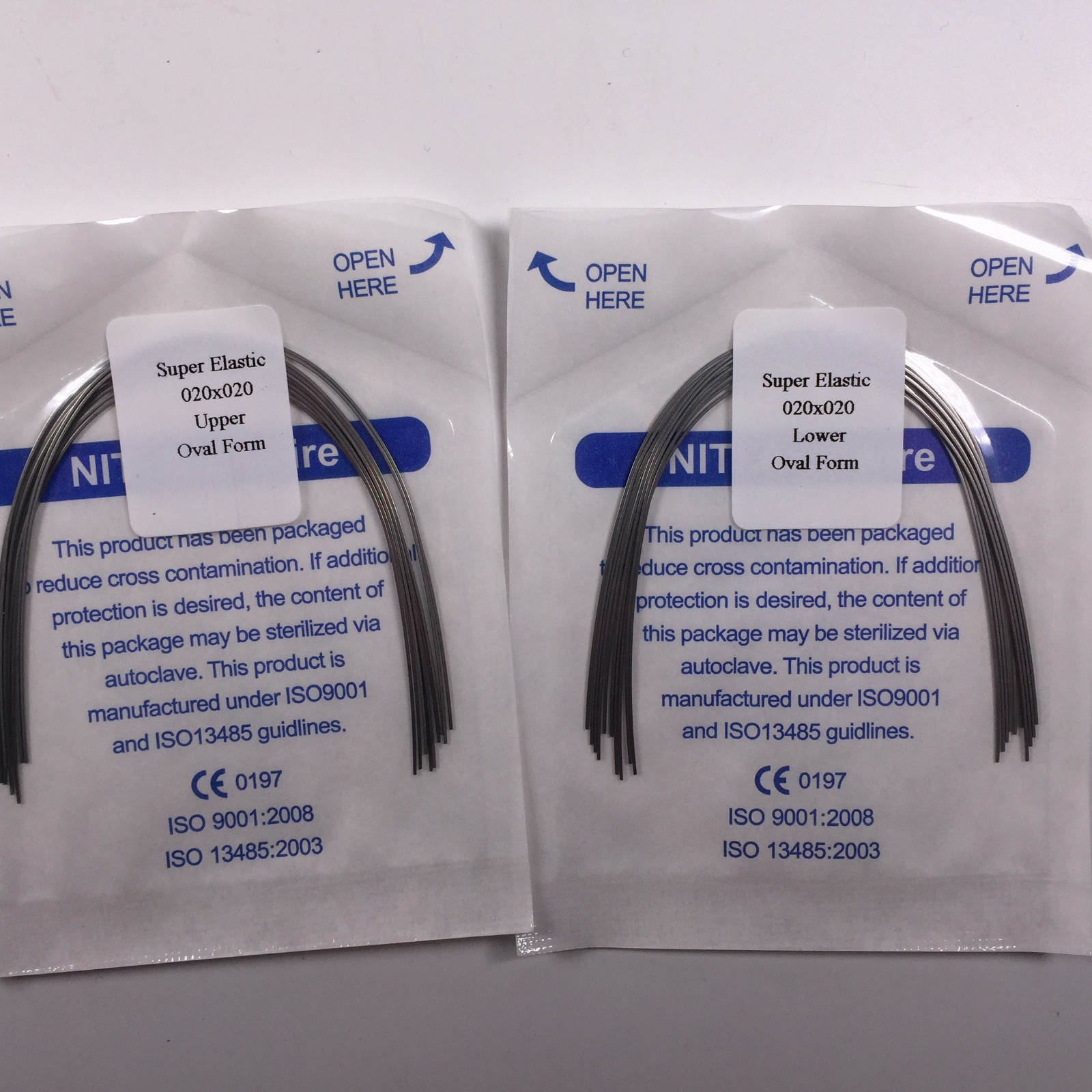 Dental Niti Super Elastic Arch Wires Rectangular Orthodontic Oval Ovoid Form