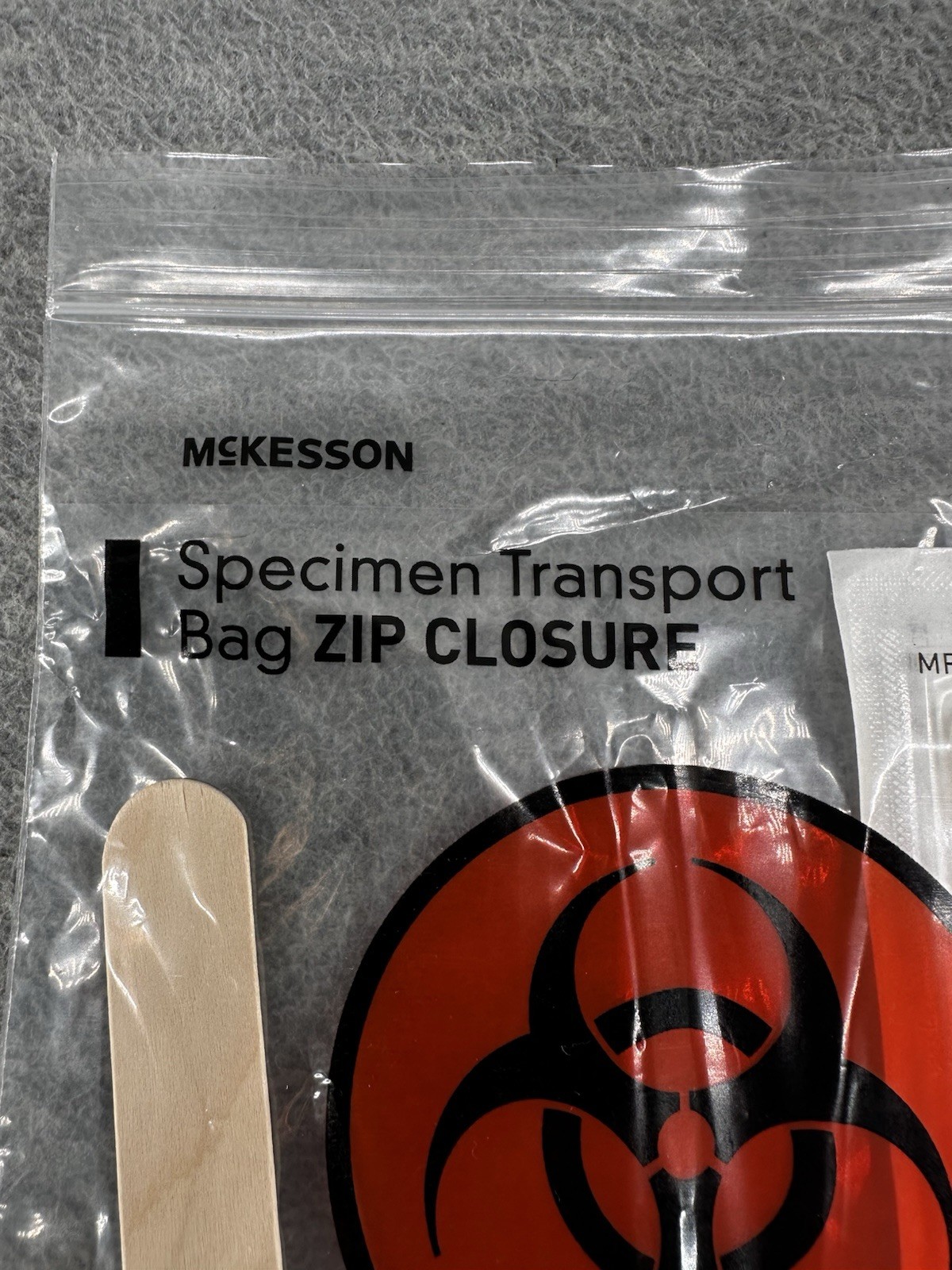 McKESSON Biohazard Bags with Nasal Swab Collection Kits