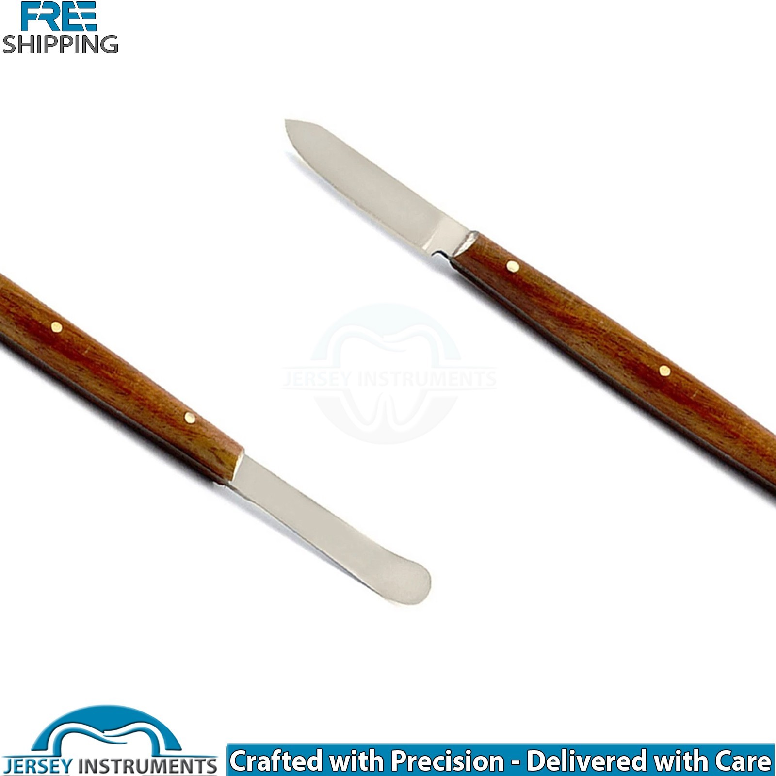 Dental Lab Fahnenstock Wax Knife Large Carver Modeling Spatula Wood Handle New