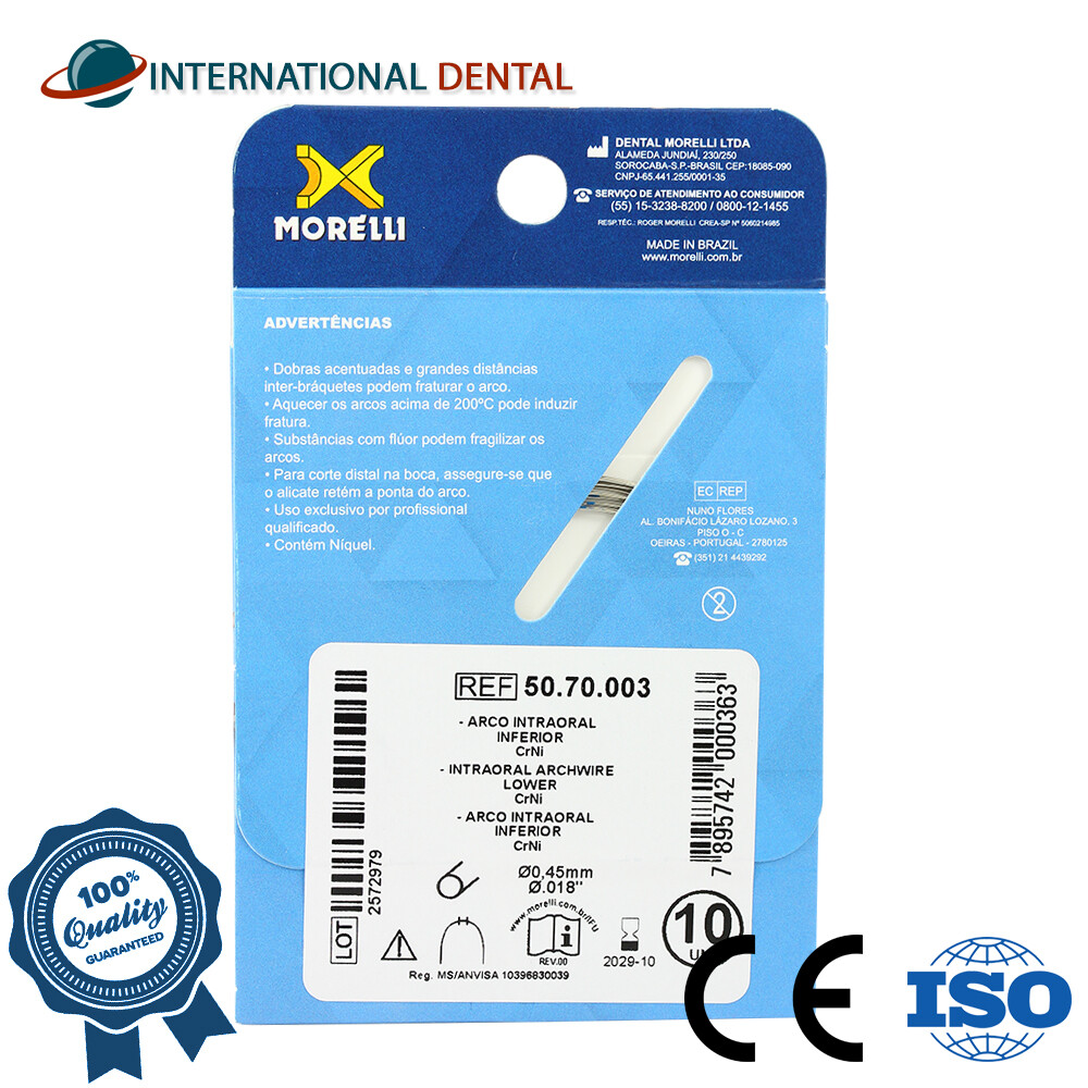 Orthodontic Dental Morelli Intraoral Archwire CrNi Steel Wire Wires Round