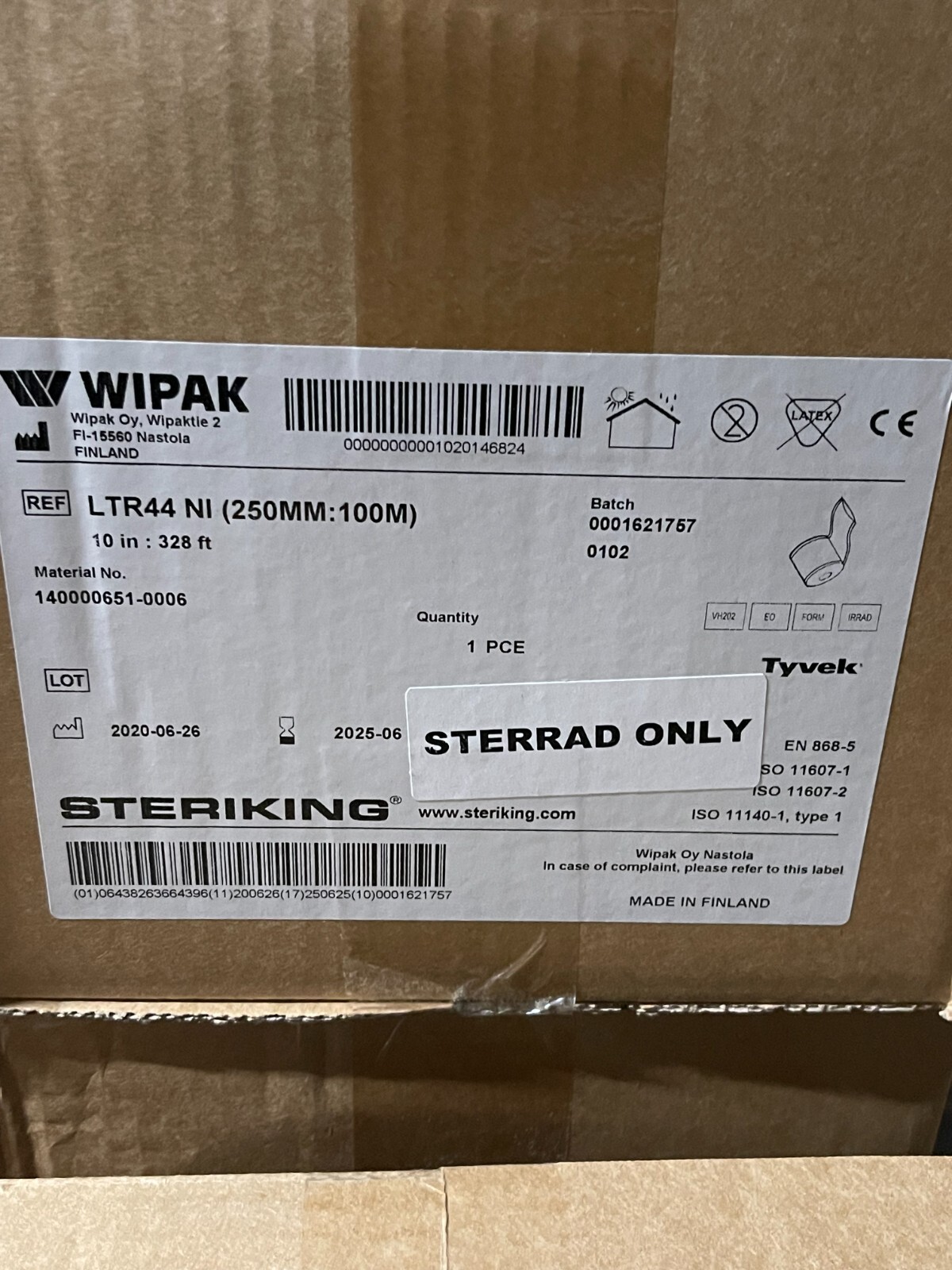 Wipak Healthmark Steriking Tyvek Sterilization Roll Packaging 10 x330 # LTR44 NI