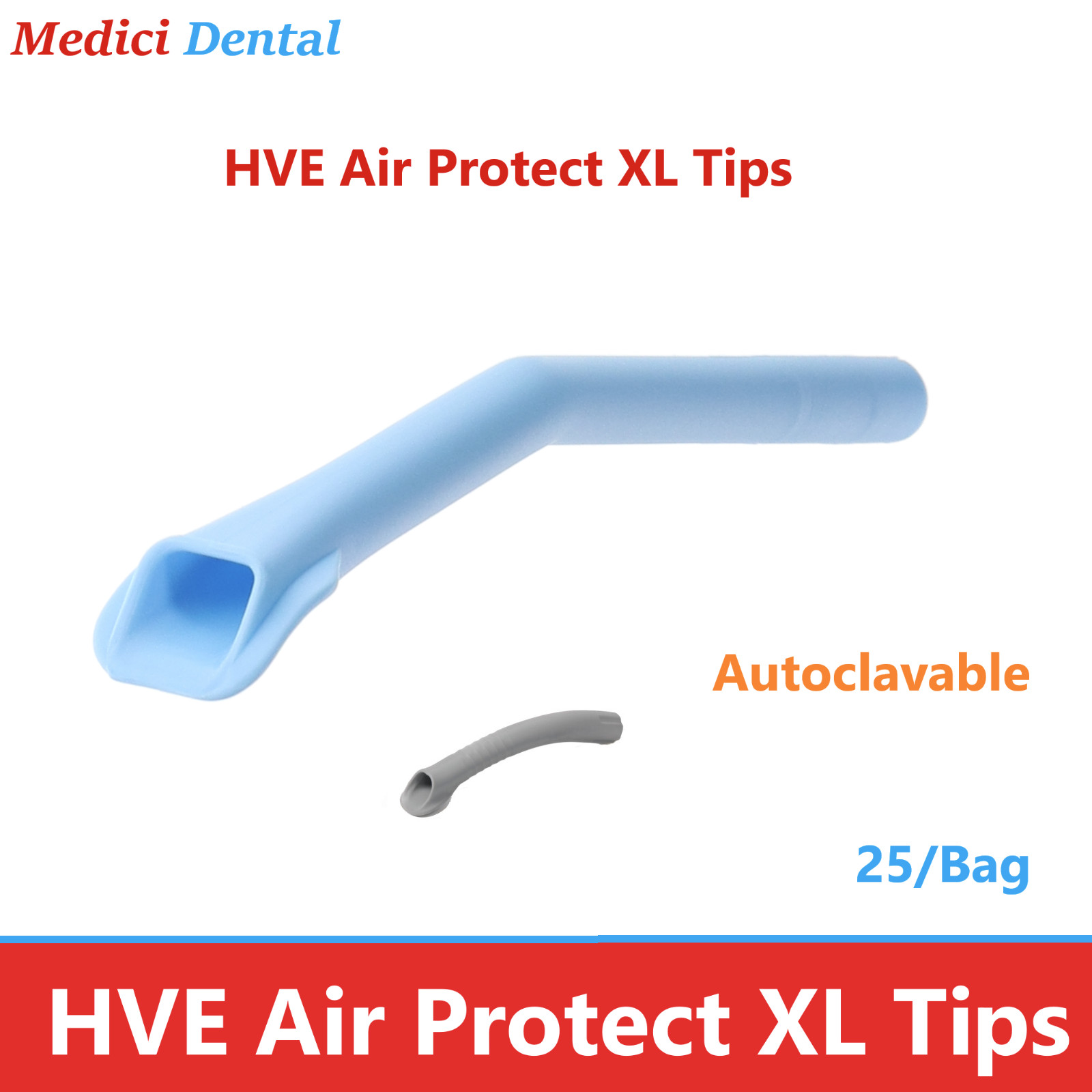 Dental TRK-O-VAC ORAL EVACUATOR Blue, Retraction & Guard, Autoctcla 275°F, 25/Bg
