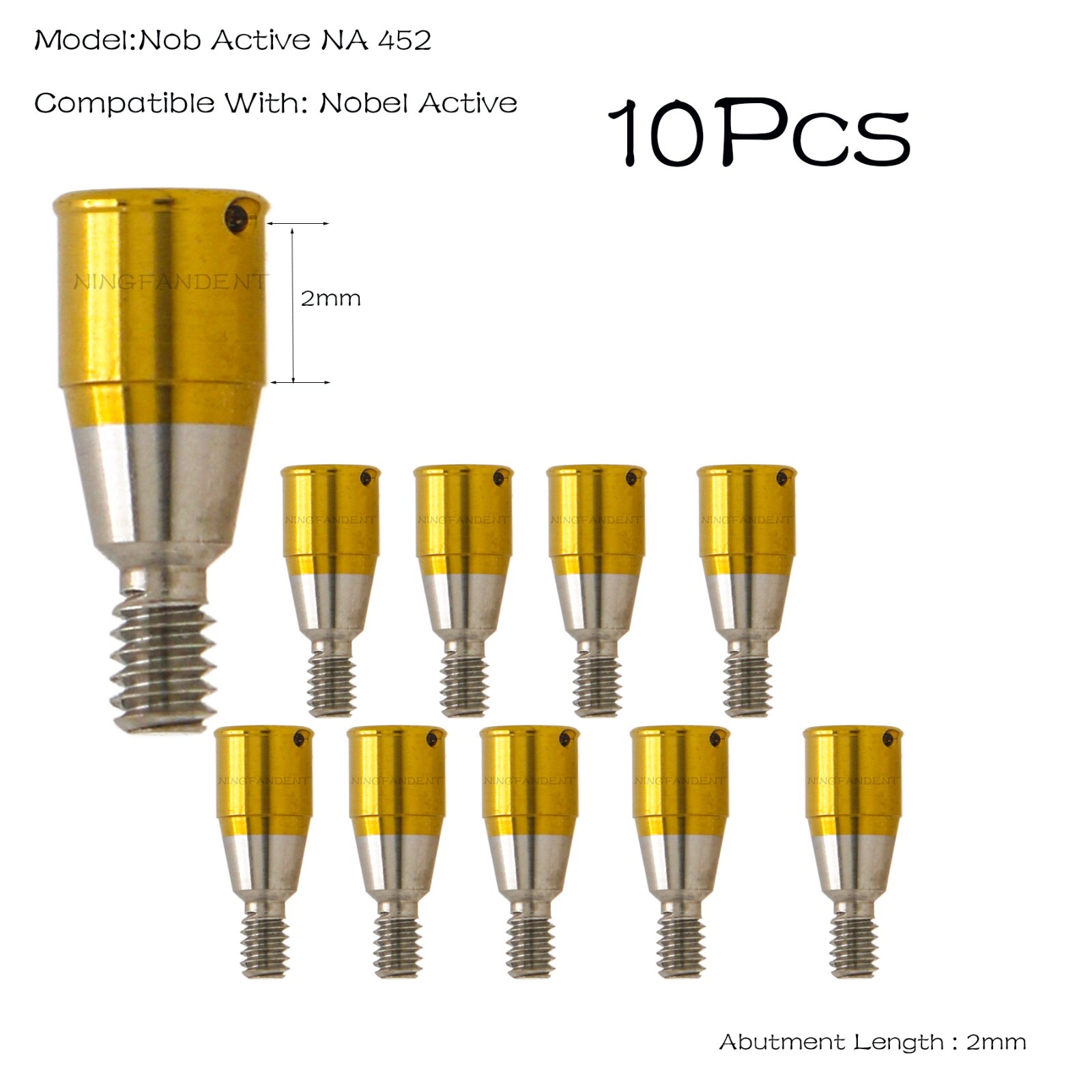 Nobel Biocare Active RP Locator Abutments For 1-5mm GH Conical Connection Ø4.3mm
