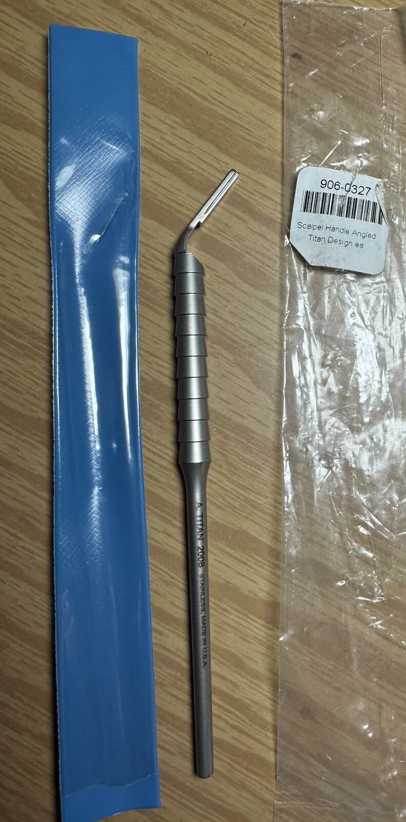 NEW ~ A. Titan Dental Instrument Scalpel Angled Handle USA
