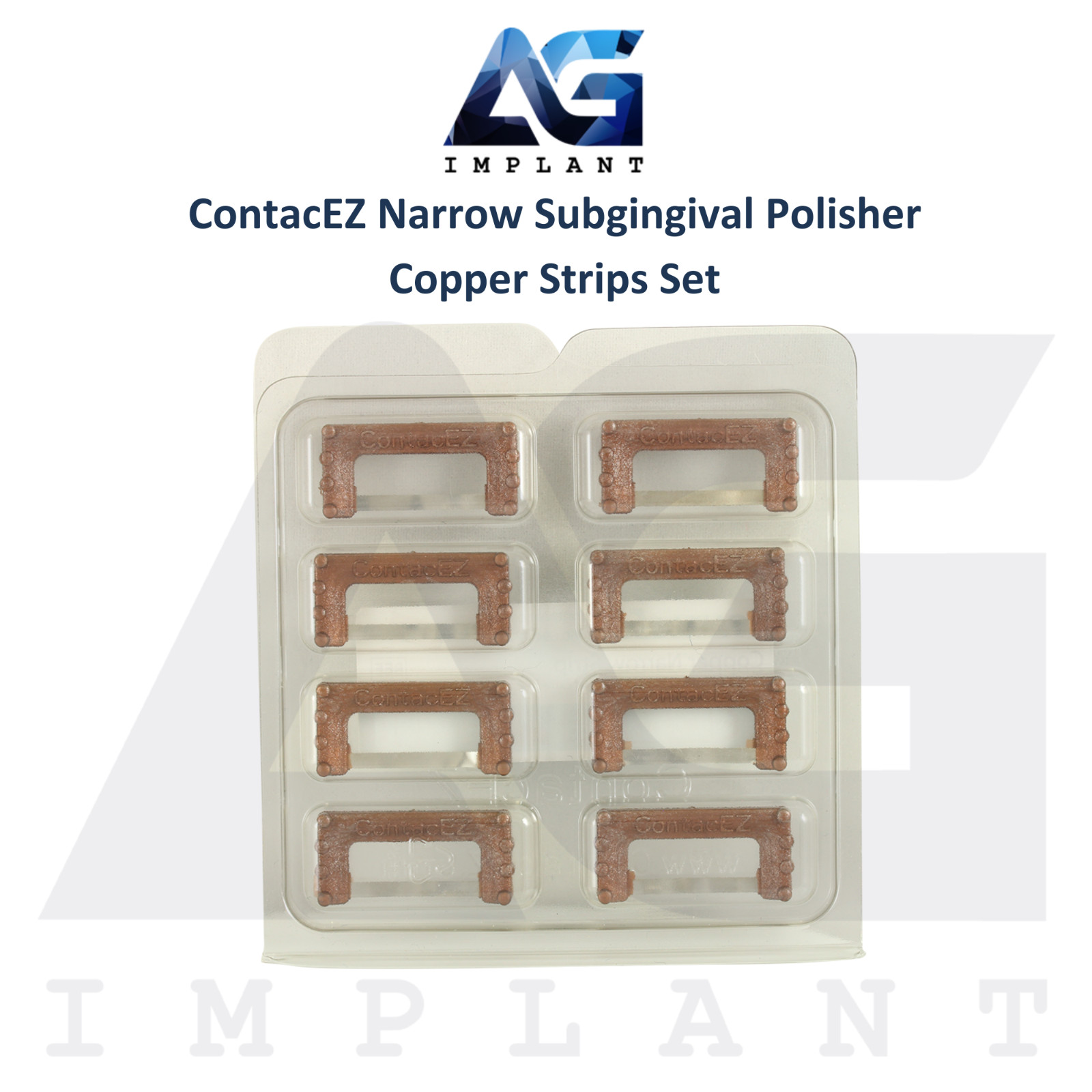 ContacEZ Narrow Subgingival Polisher Dental Copper Strips 8pcs Single Sided