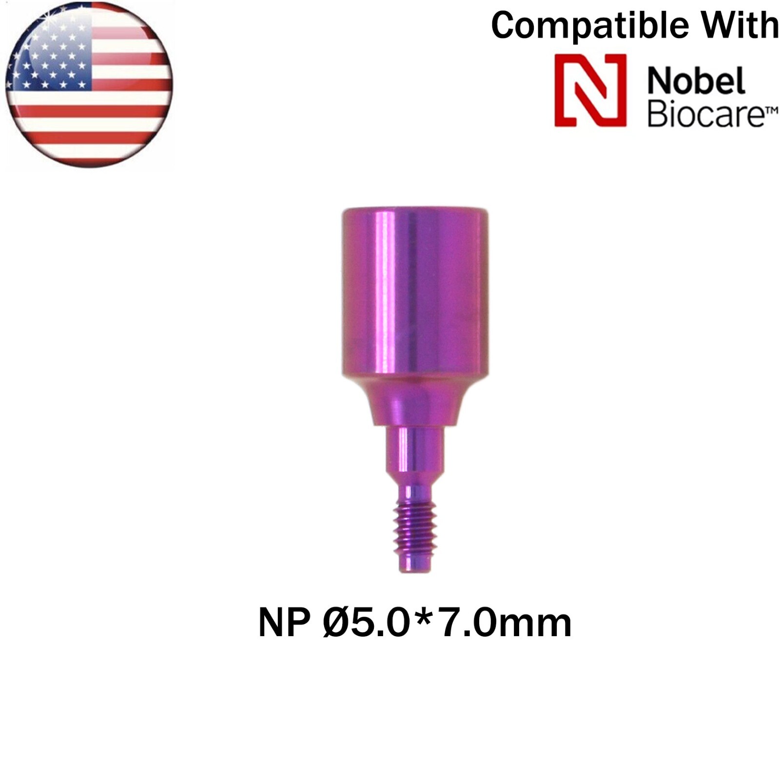 US Dental for Nobel Active Healing Abutments RP NP ∅3.6/5.0/6.0 H3/5/7mm