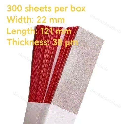 Shofu Articulating Paper 300 Sheets 121x22mm 38μm Red/Blue Dental Occlusal