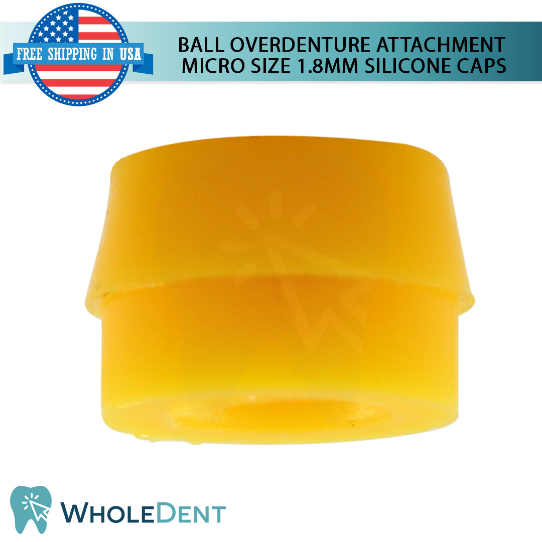 10x Extra Soft Silicone Cap Ø1.8mm Ball Attachment Abut ment Dental Im plant