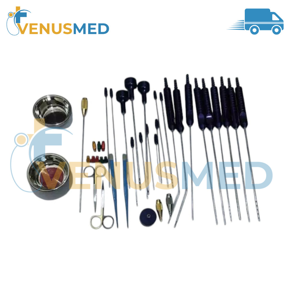 Complete Body Set of 40 pcs of Liposuction cannulas for face and neck surgery