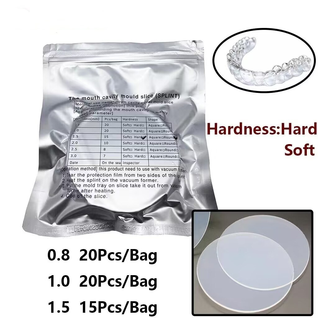 Dental Round Hard Splint Sheet 2.0mm Thermoforming Material for Vacuum Forming