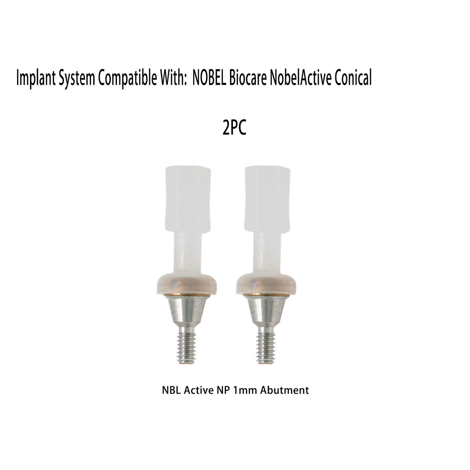 Dental Locator Attachment Abutments for Nobel NBL Active NP/RP AH=1/2/3/4/5.0mm