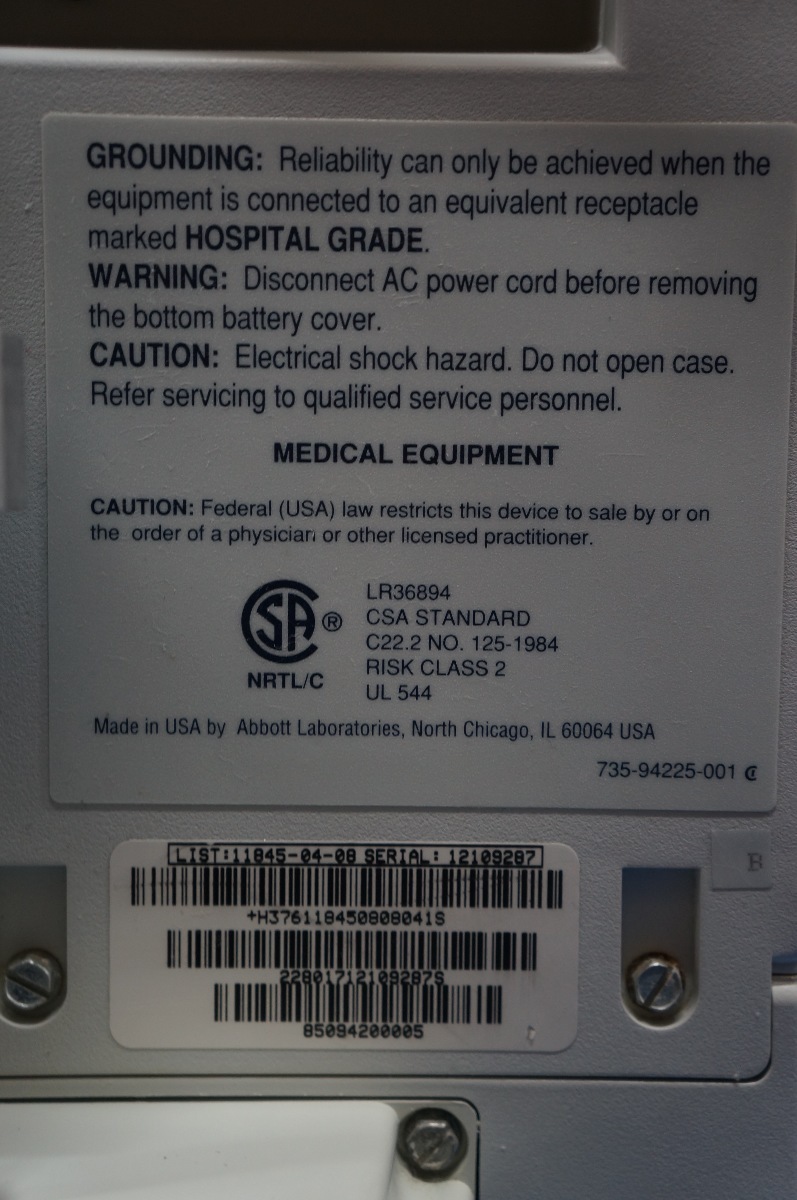 Abbott Plum XL3 Micro Macro Triple Infusion Pump System