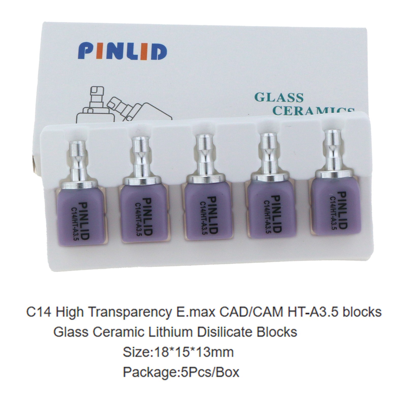 US Dental C14 Ceramic Block Lithium Disilicate E.max Cerec CAD CAM HT A3.5 Block
