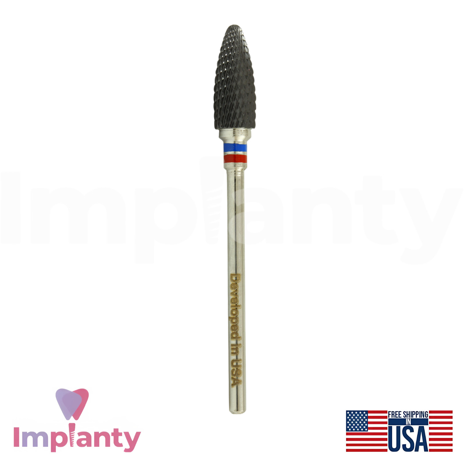 Cross Cut Fine Zirconia Dental Bur Ø6.0mm x 14mm Dentistry Contouring Tool