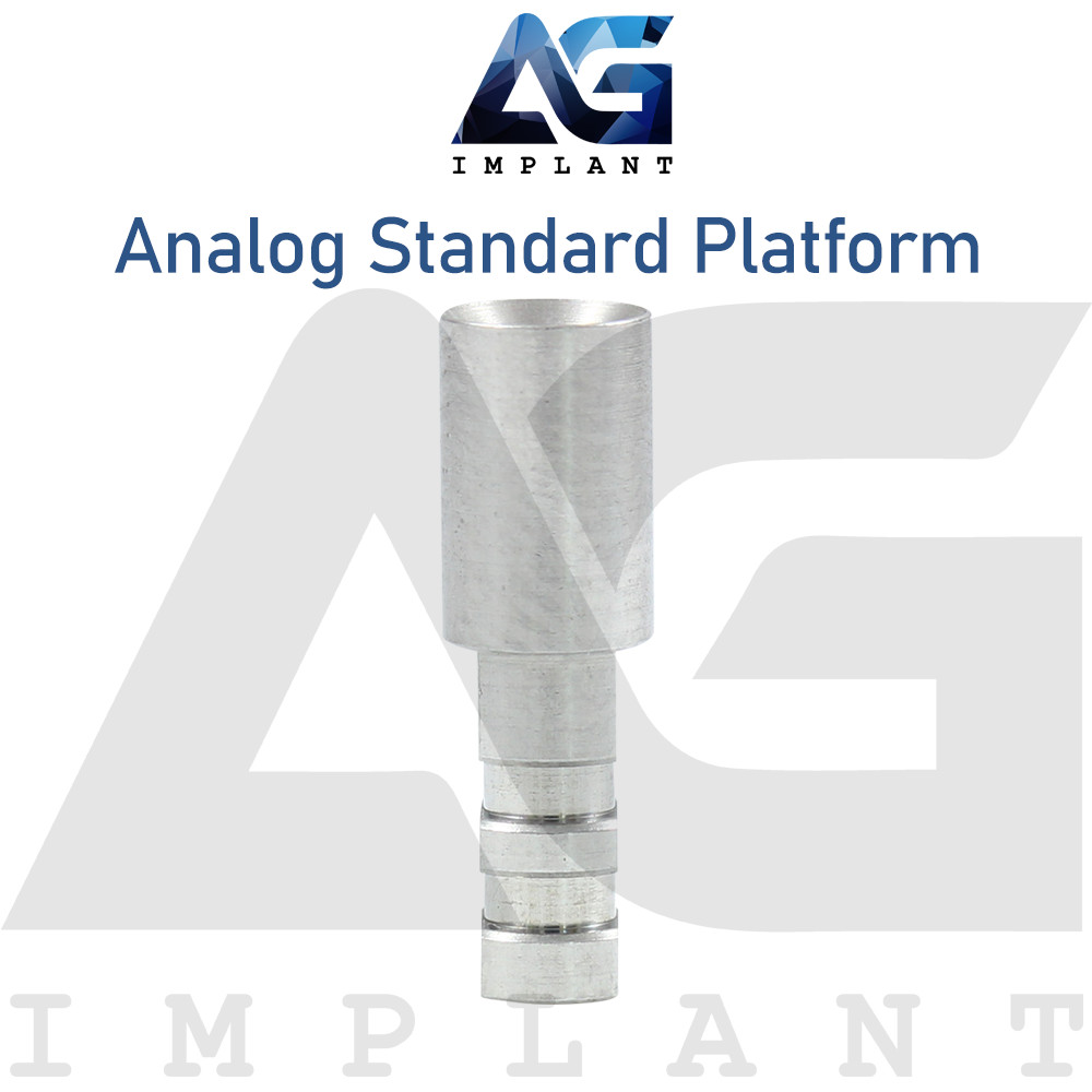 5 Standard Analog Platform Titanium Prosthetic System Hexagon 2.42mm Dental Lab