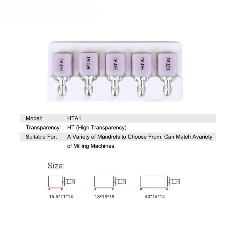 Dental Lithium Disilicate C14 Blocks HT/LT Glass Ceramic Blocks CAD/CAM Veneer