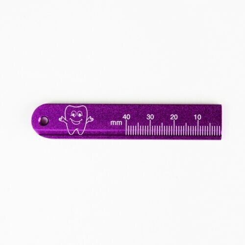 Dental Orthodontic Aluminum Metal Endodontic Endo Ruler Optional Color