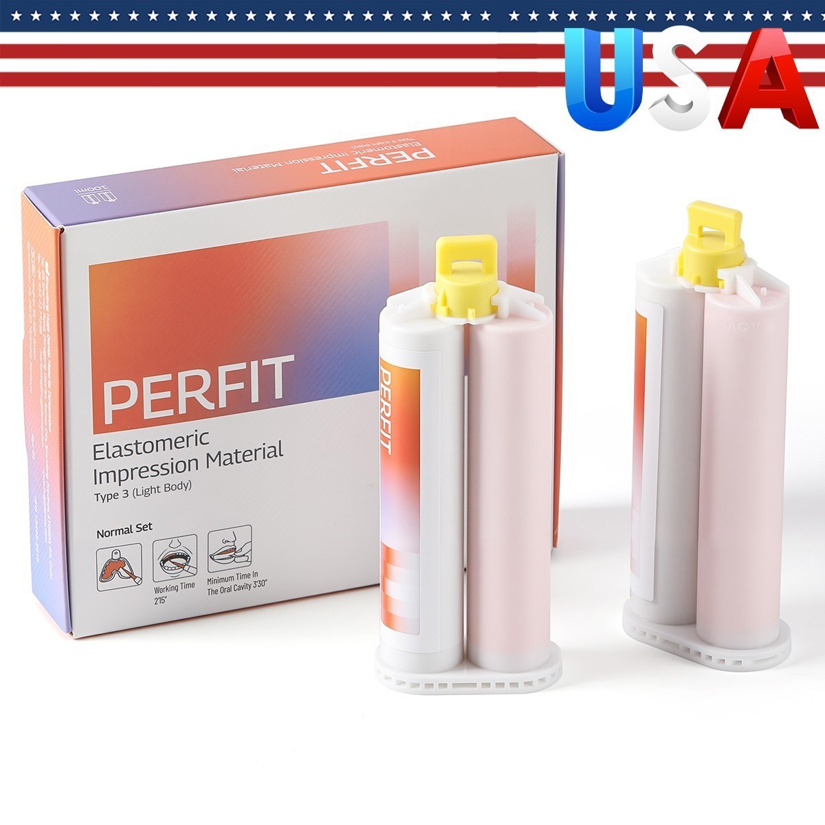 Dental Elastomeric Impression Putty Fast / Regular Set Soft Silicone Material