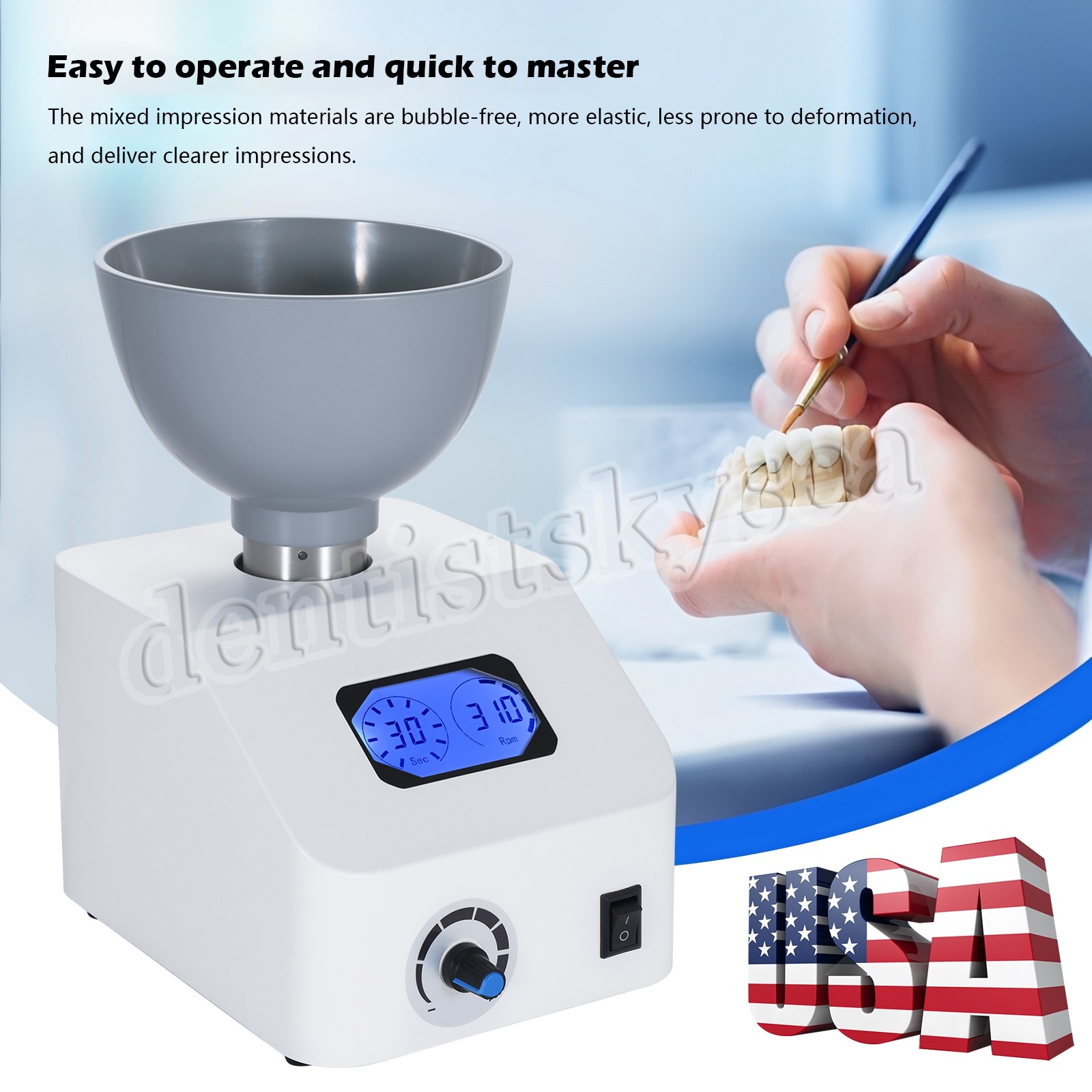 DENTAL LAB DIE STONE IMPRESSION MATERIAL ALGINATE MIXER 110V or 220V