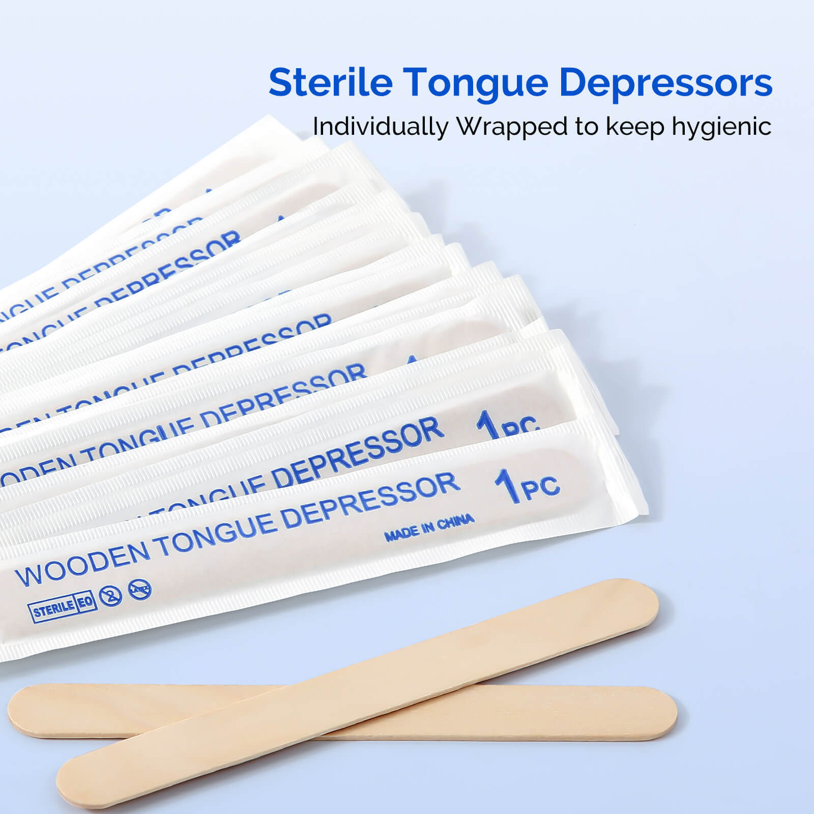 JMU Sterile Wooden Tongue Depressors 6” Senior Craft Tattoo Sticks 100-5000pcs