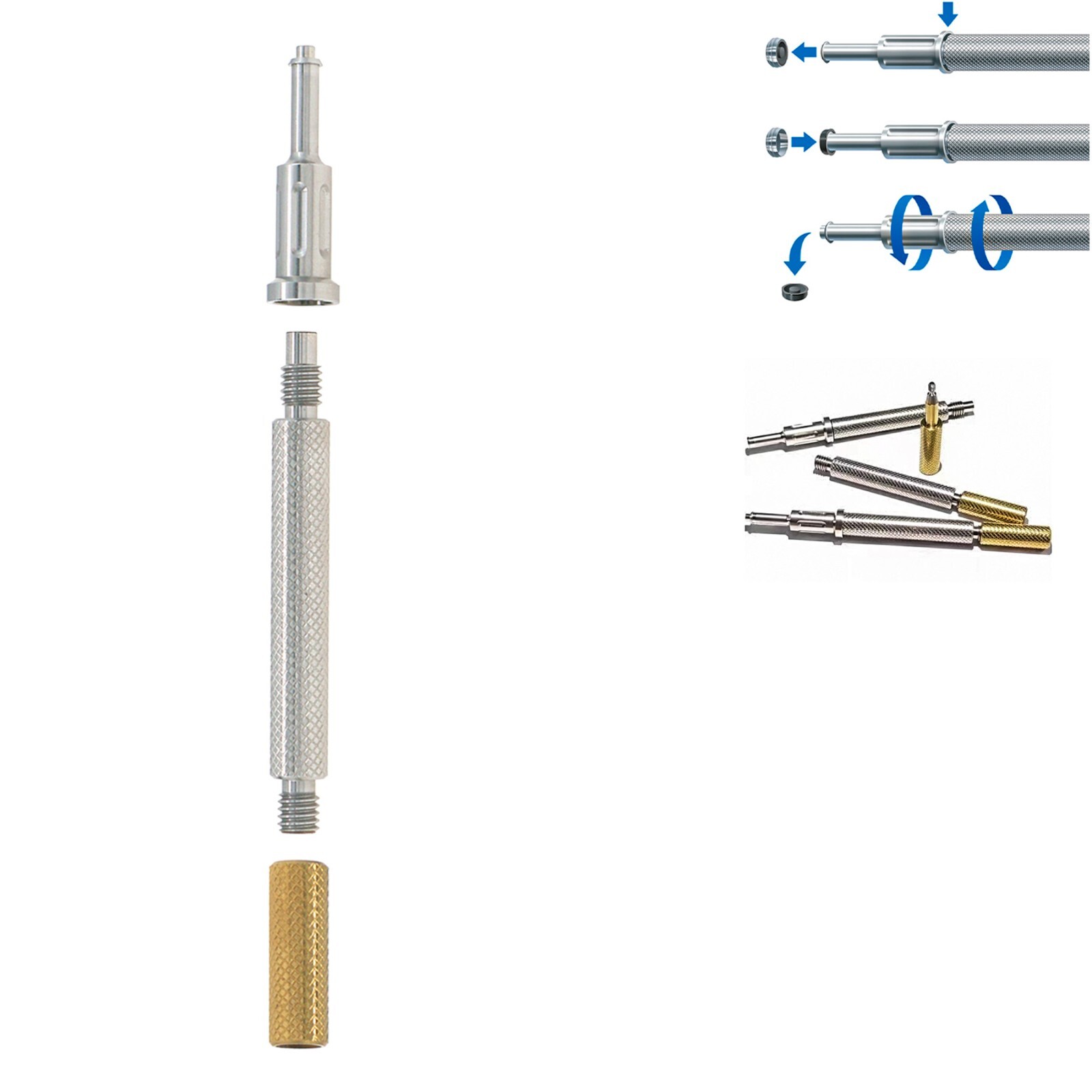 US Locator Abutment compatible Zimmer Tapered Screw-Vent TSV 3.5/4.5 1-5.0mm GH