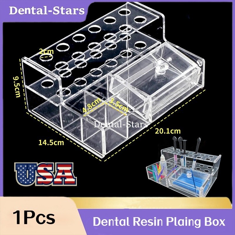 Dental Resin Placement Rack Acrylic Material Storage Box Applicator Holder USA