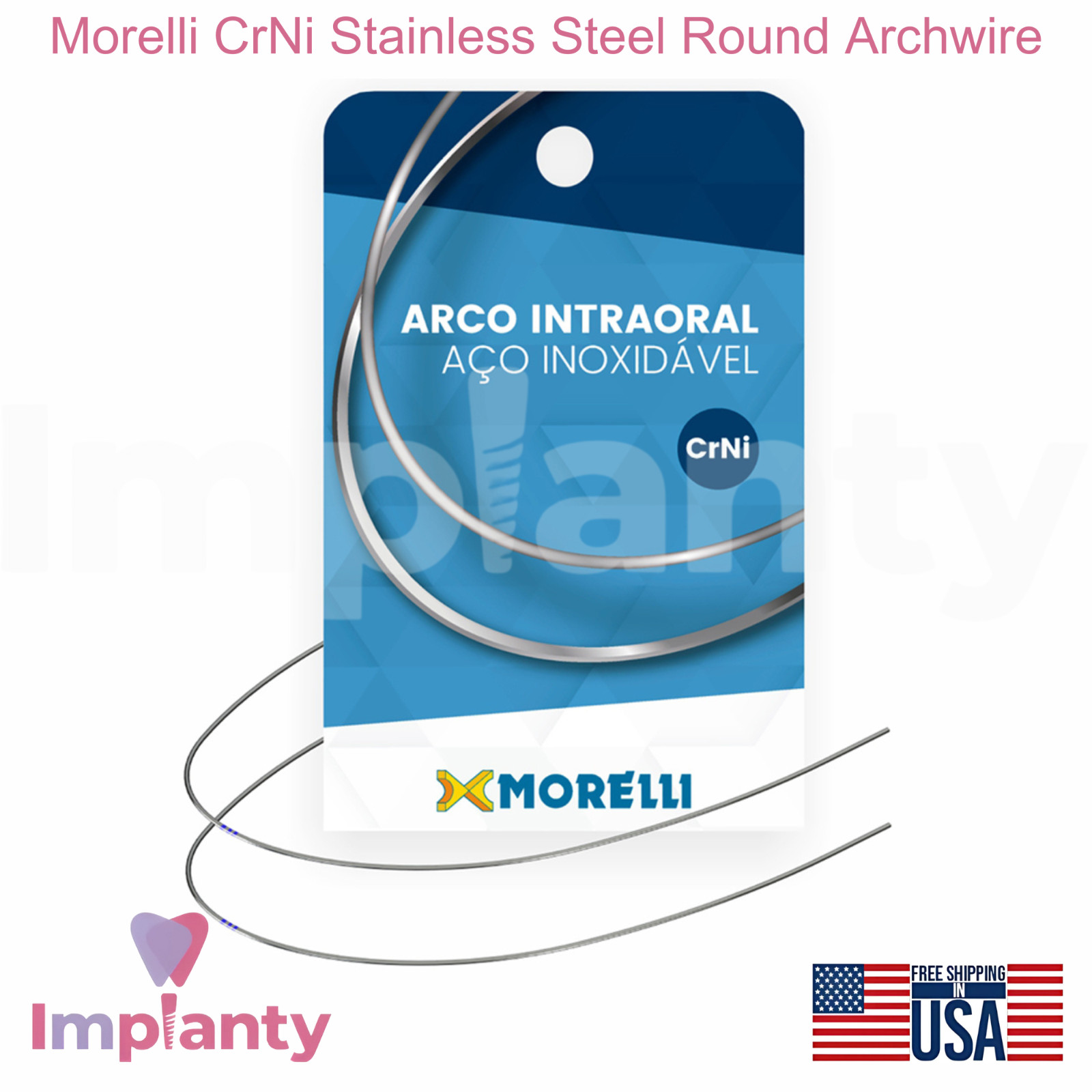 Morelli CrNi Stainless Steel Round Dental Archwire 0rthodontic Alignment 10pcs