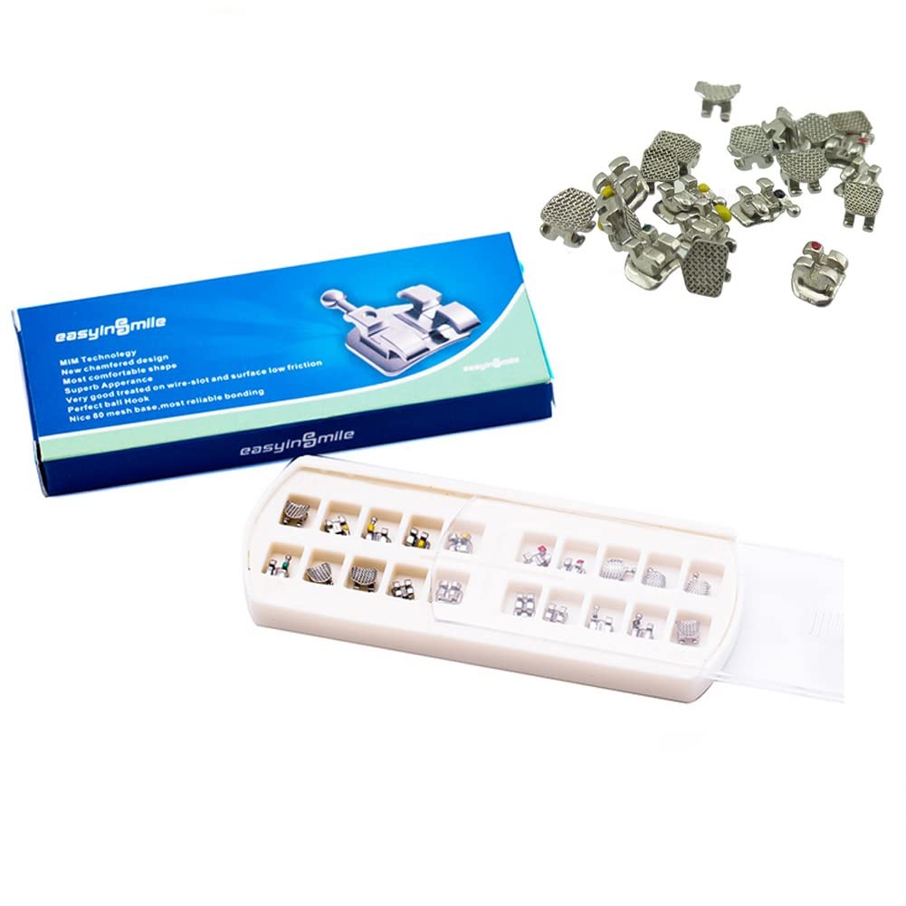 SNAWOP Dental Orthodontic Brackets 20PCS Mini Metal Braces Slot.022 Hooks…