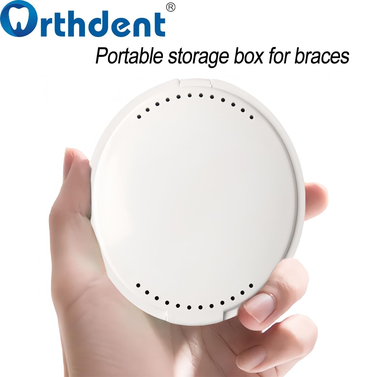 Denture Box Retainer Case Orthodontic with Mirror Black