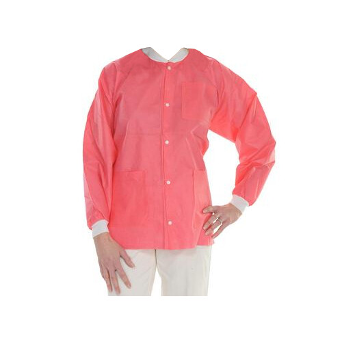 ValuMax 3630CPM Extra-Safe Jackets Coral Pink Medium SMS Fabric 10/Pk