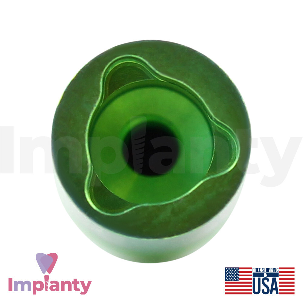 10x Dental Titanium Fixture Analog 6.0mm Green Compatible Nobel Replace Select