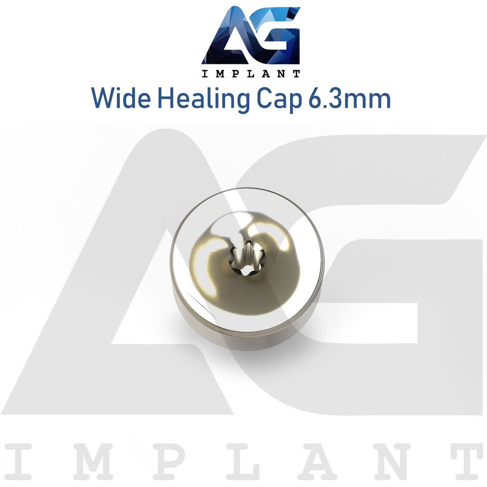 5 Wide Healing Cap Abutment 6.3mm Titanium For Dental System Hexagon 2.42mm