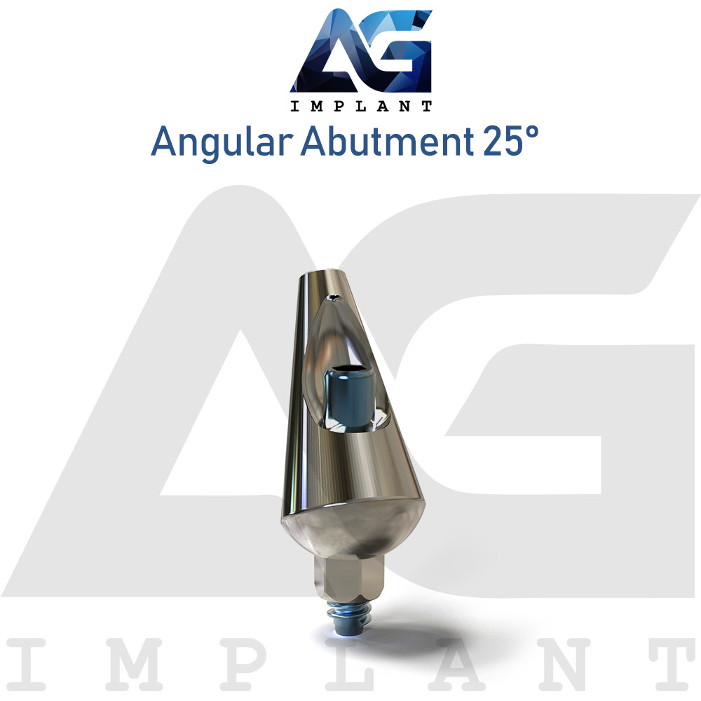 Angular Abutment 25° Aesthetic Titanium For Dental Int Hex 2.42mm