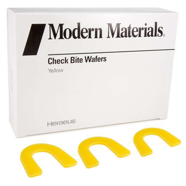 Modern Materials Check Bite Wafers – Hard, Yellow, .125″ Thick, Economy