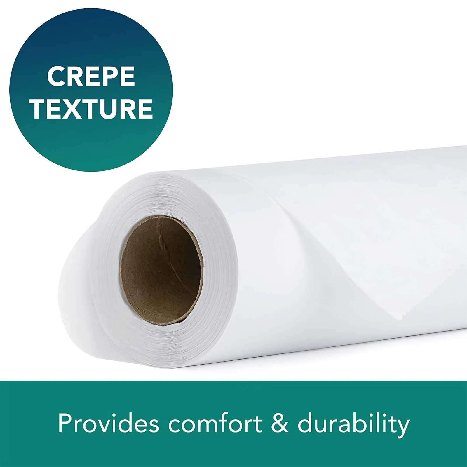 Tidi Everyday Table Paper White Crepe 18” W x 125′ L 12 Rolls