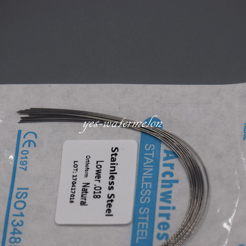 50 Packs Dental Orthodontic Arch Wire Stainless Steel Round Wires Natural 500x