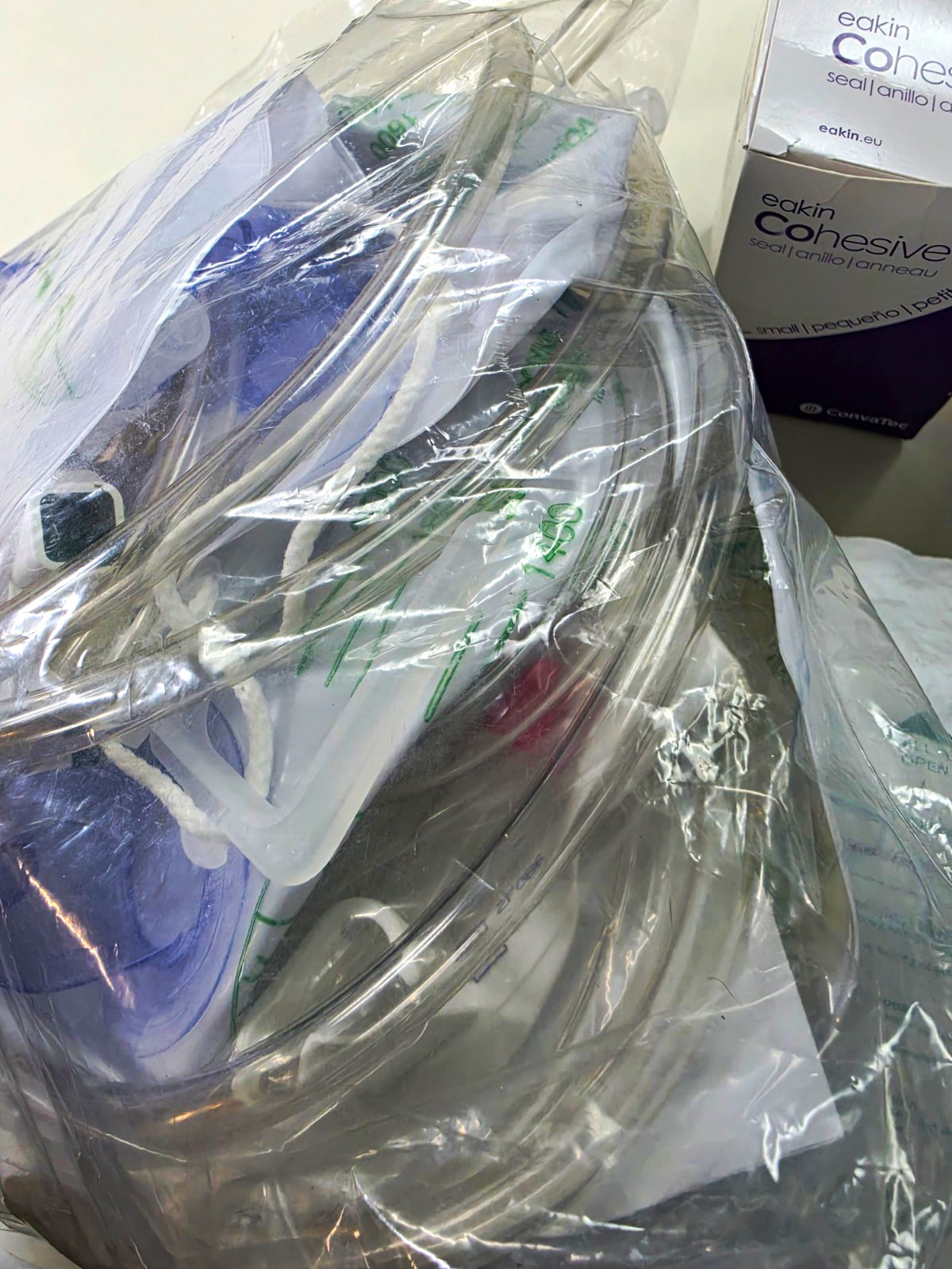 eakin Cohesive colonoscopy Seal Kit with Tubing and Drainage Bags for Internal