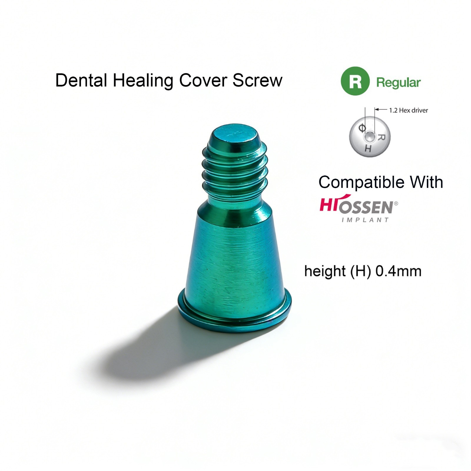 US 10pcs Dental Healing Abutment Cap Regular Platform Fit Oss Hiossen ET Implant