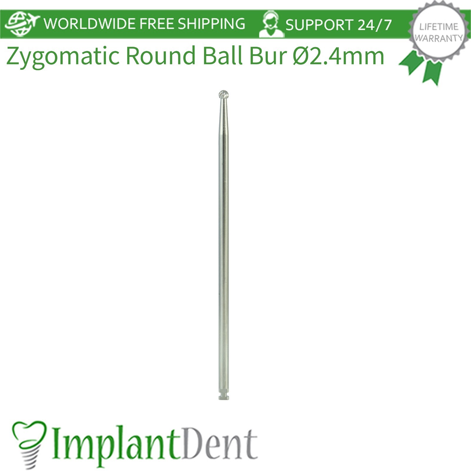 Dental Zygomatic Round Ball Bur Ø2.4mm For Zygomatic Im plants