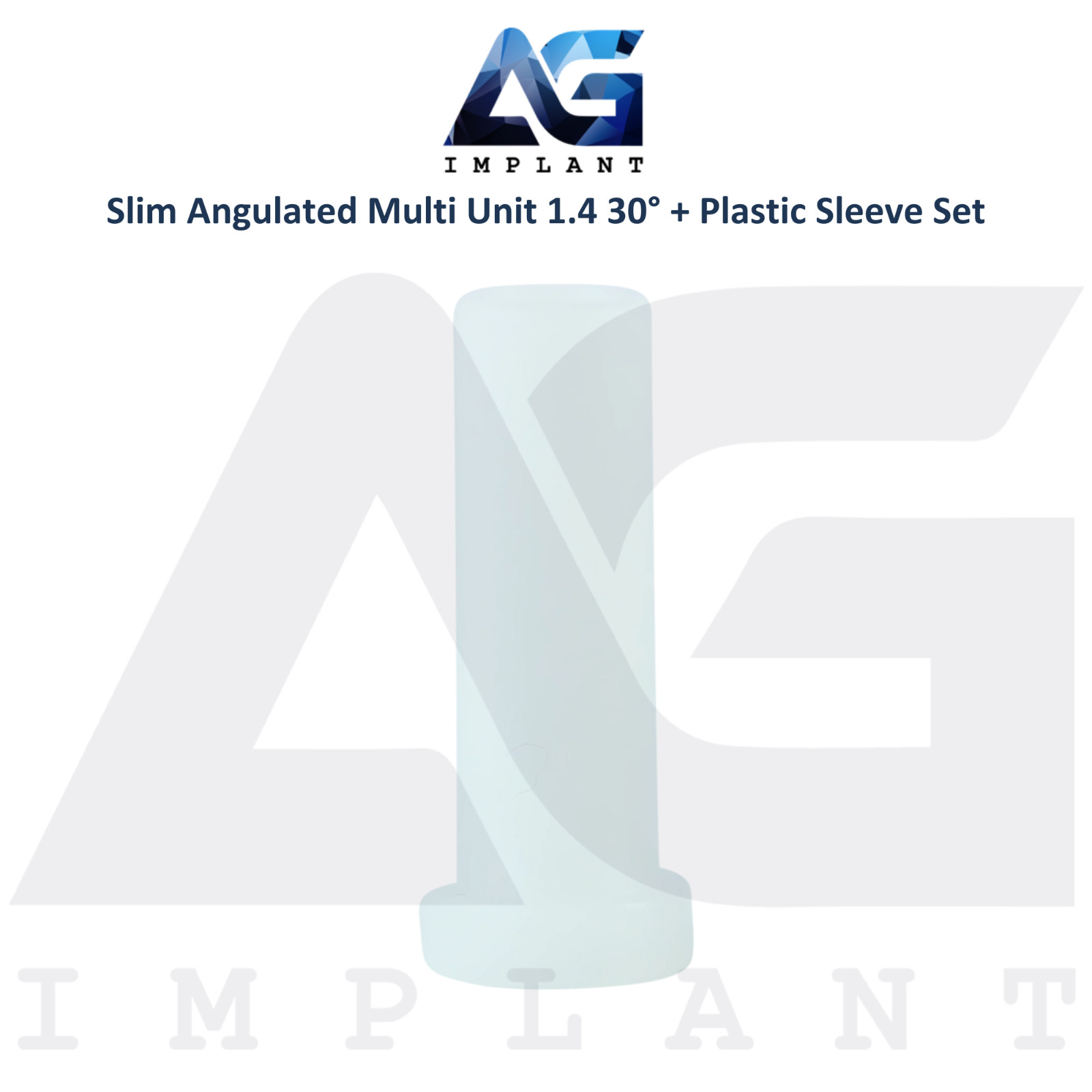 5 Angulated Multi Unit 1.4 Prosthetic 30° Plastic Sleeve Set Slim Int Hex 2.0mm