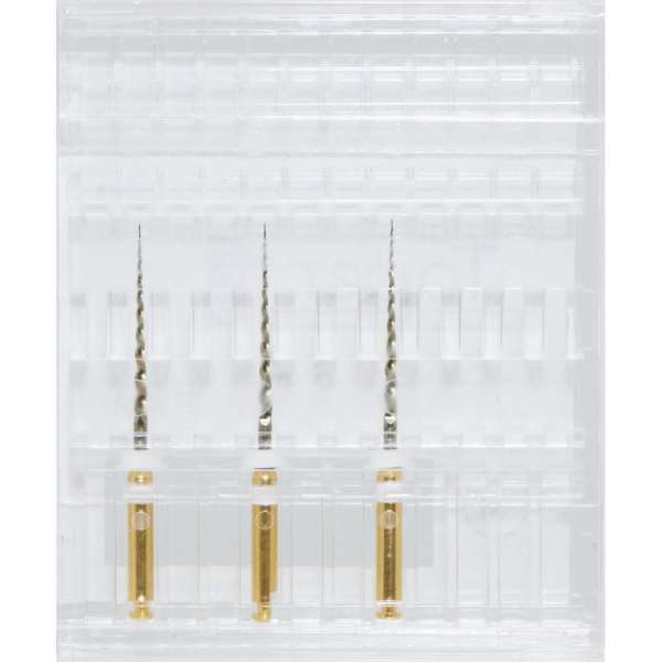 Taper Gold Endodontic File 21mm-s.2, 3/Pk. Tip Ø19/0.04%~0.08% Taper