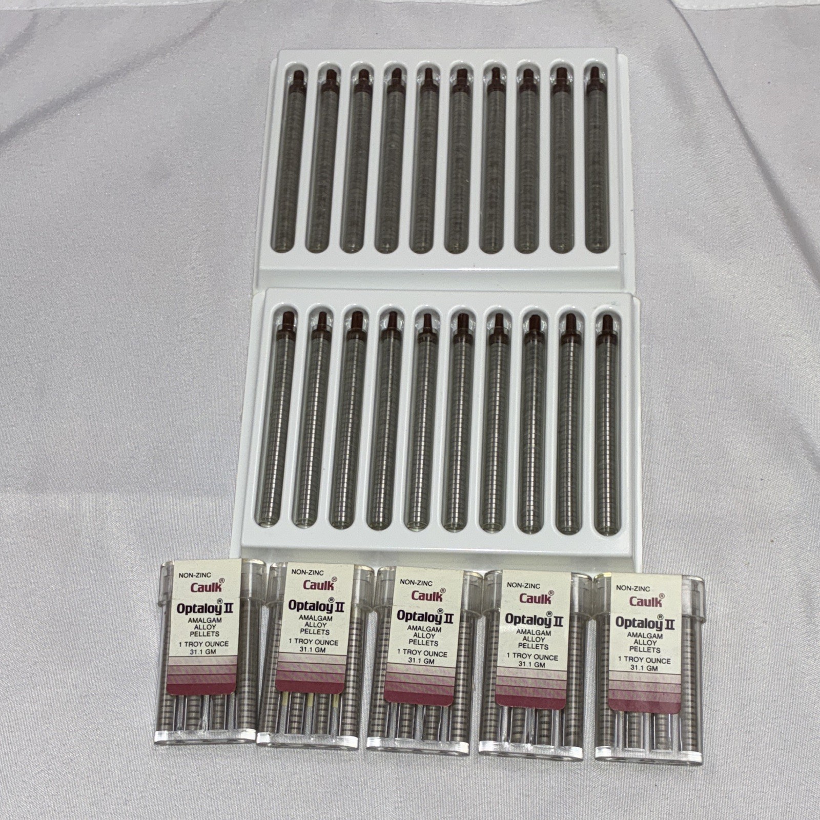 Kerr Contour Tablets & Caulk Optaloy II Dental Silver Amalgam Alloy Pellets