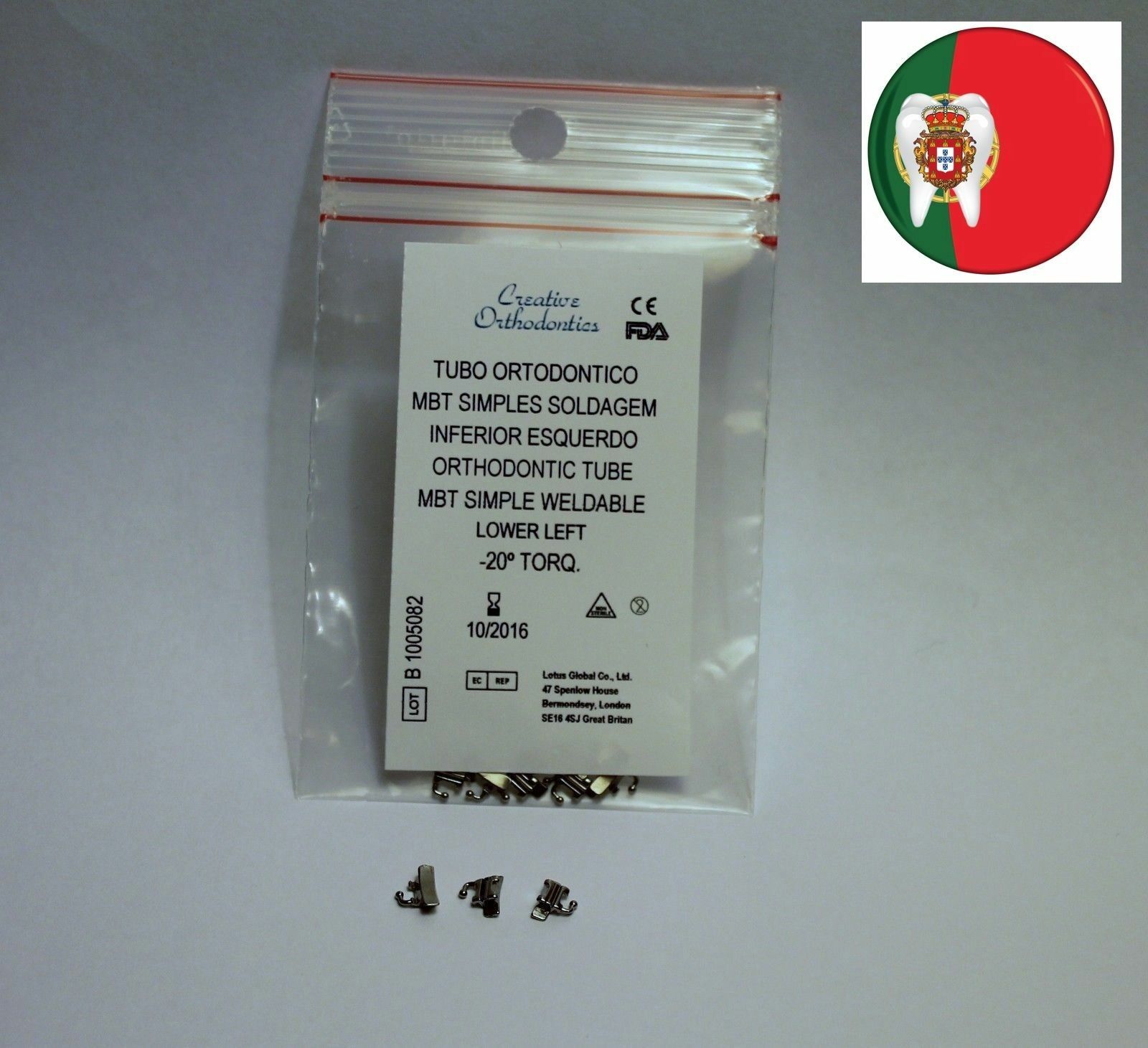 Orthodontic Buccal Tube 1ST Molar Weldable Single Convertible MBT .022″ LR 10pcs