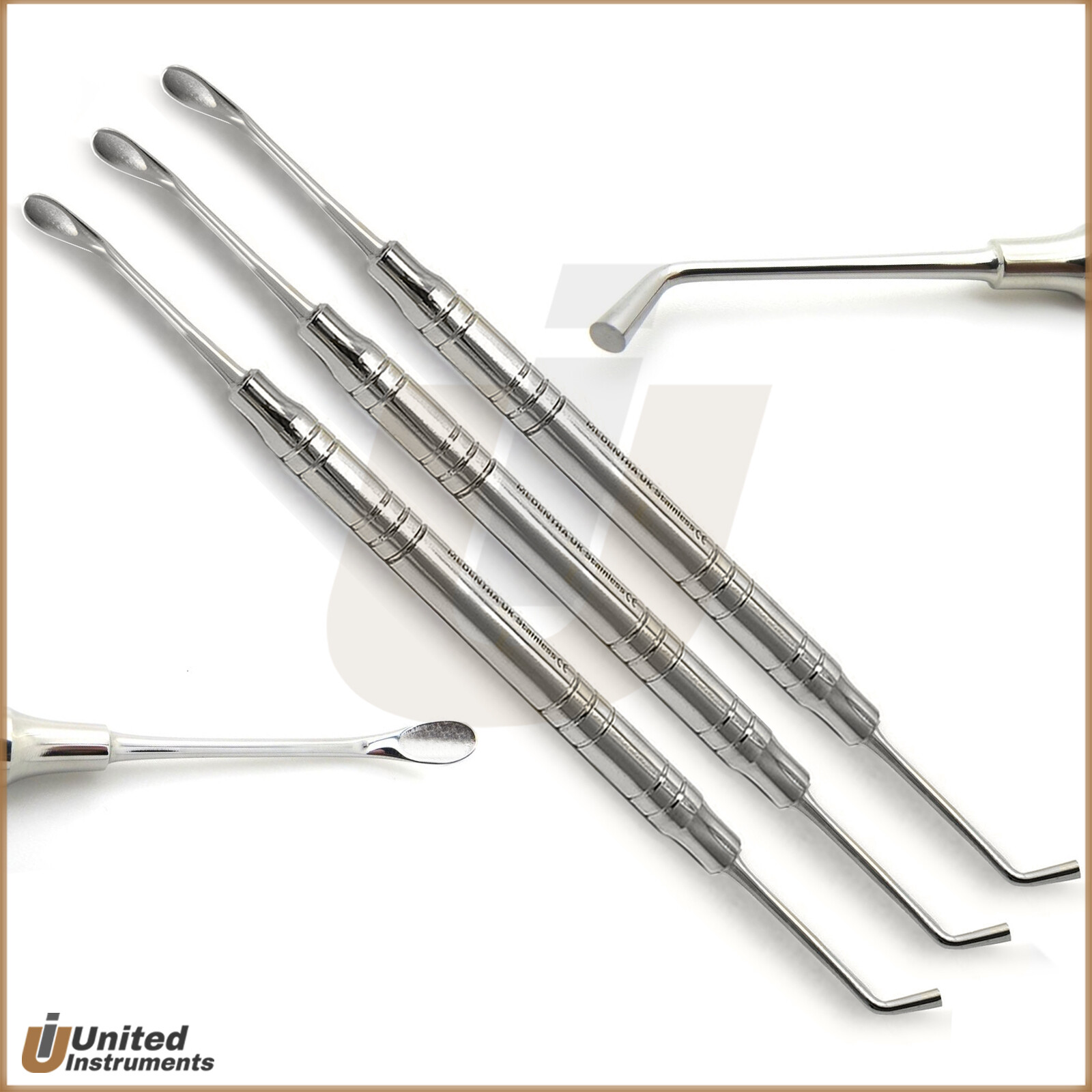 X3 Implant Dental Bone Graft Packer Pluggers Hollow Handle Surgical Instruments