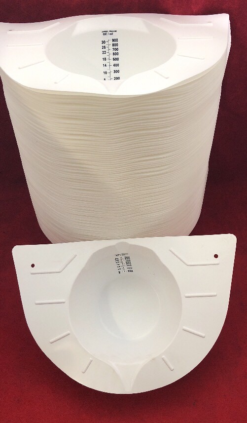 NEW CASE OF 100 MEDLINE Urine Specimen Collector Speci Pan Graduated DYND36608N